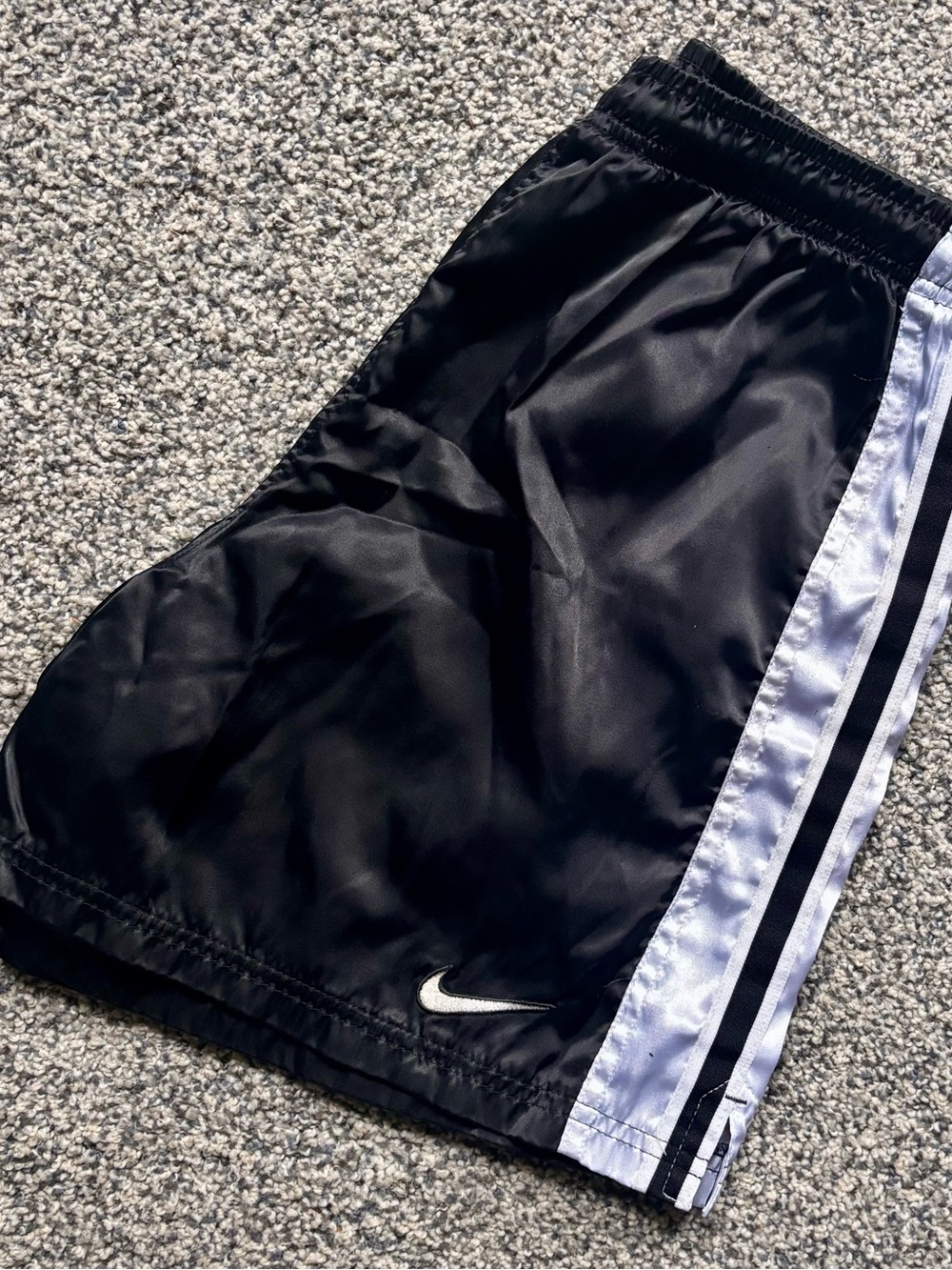 Vintage Nike Shorts with White and Black Side Stripe
